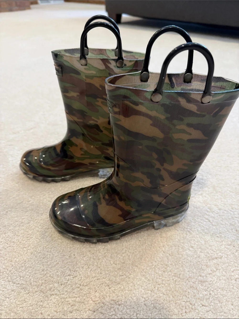 Western Chief Kids Camo Rain Boots that light up